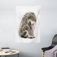 thumbnail image 1 of Hedgehog Tapestry, Atelerix Albiventris Photography with Mother and Children Love and Family Theme, Wall Hanging for Bedroom Living Room Dorm Decor, 40W X 60L Inches, Brown Ivory, by Ambesonne, 1 of 2