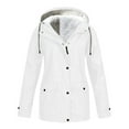 thumbnail image 1 of Women's Plus Velvet Outdoor Solid Color Waterproof Ski Jacket Warm Winter Snow Coat Mountaineering Hooded Coat, 1 of 3