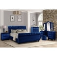 thumbnail image 7 of Kendall King Upholstery Bed Made With Wood In Blue, 7 of 7
