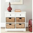 thumbnail image 3 of Safavieh Herman Kids 2-Drawer Dressers with 4 Wicker Baskets, Distressed Cream, 3 of 6