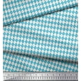thumbnail image 2 of Soimoi Blue Heavy Canvas Fabric Diamond Geometric Printed Fabric 1 Yard 58 Inch Wide, 2 of 3
