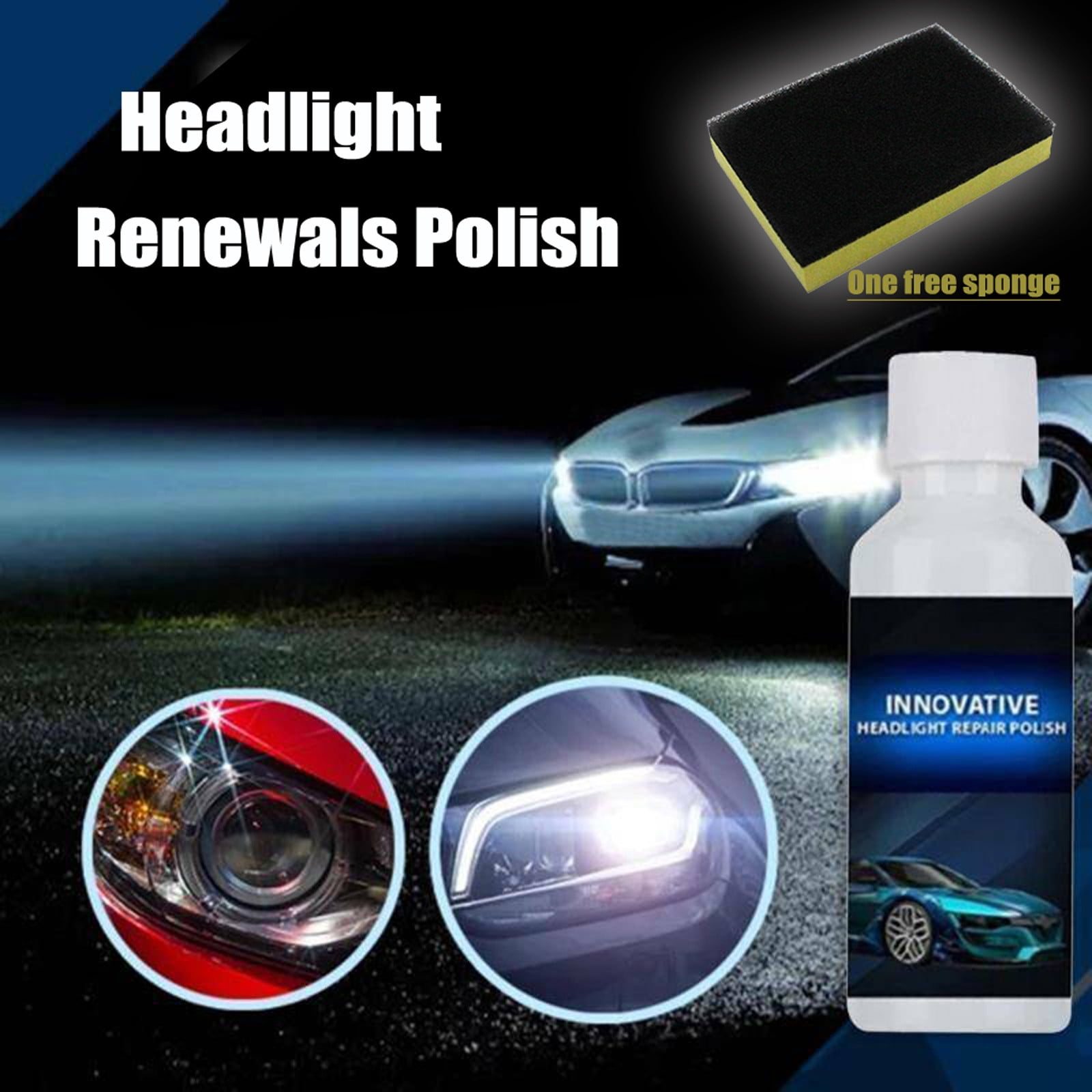 Car Headlight Polish Restoration Liquid Kit - Stuffslane