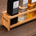 thumbnail image 5 of Seasoning Storage Stand Bamboo Wood 4 Holes Multifunctional Anti Slip Space Saving Oil Bottle Rack Kitchen Supplies Square Slots, 5 of 5
