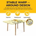 thumbnail image 4 of Sunflowers Table Cloths for 4 Foot Rectangle Tables, Spring Summer Bees Floral Yellow Plaid Patio Waterproof Elastic Fitted Tablecloths, Washable Rectangular Table Cover for Camping, 4 of 8