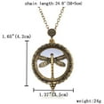 thumbnail image 3 of justharion Pendentif Loupe 5x Vintage Libellule Collier Squelette Bijou pour Femme, 3 of 8
