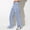 BLUE, variant on Babysbule Women Solid Straight Jeans Solid Color Gradient Washed Trousers With Slits Pants