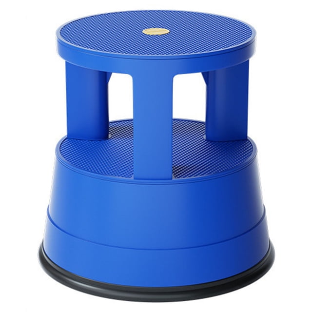 Rolling Step Stool Holds up to 330 lbs, Round Kick Stool w/Non-Slip Platform & 3 Retractable Castes