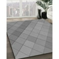 thumbnail image 3 of Ahgly Company Machine Washable Indoor Square Transitional Dark Gray Area Rugs, 3' Square, 3 of 7