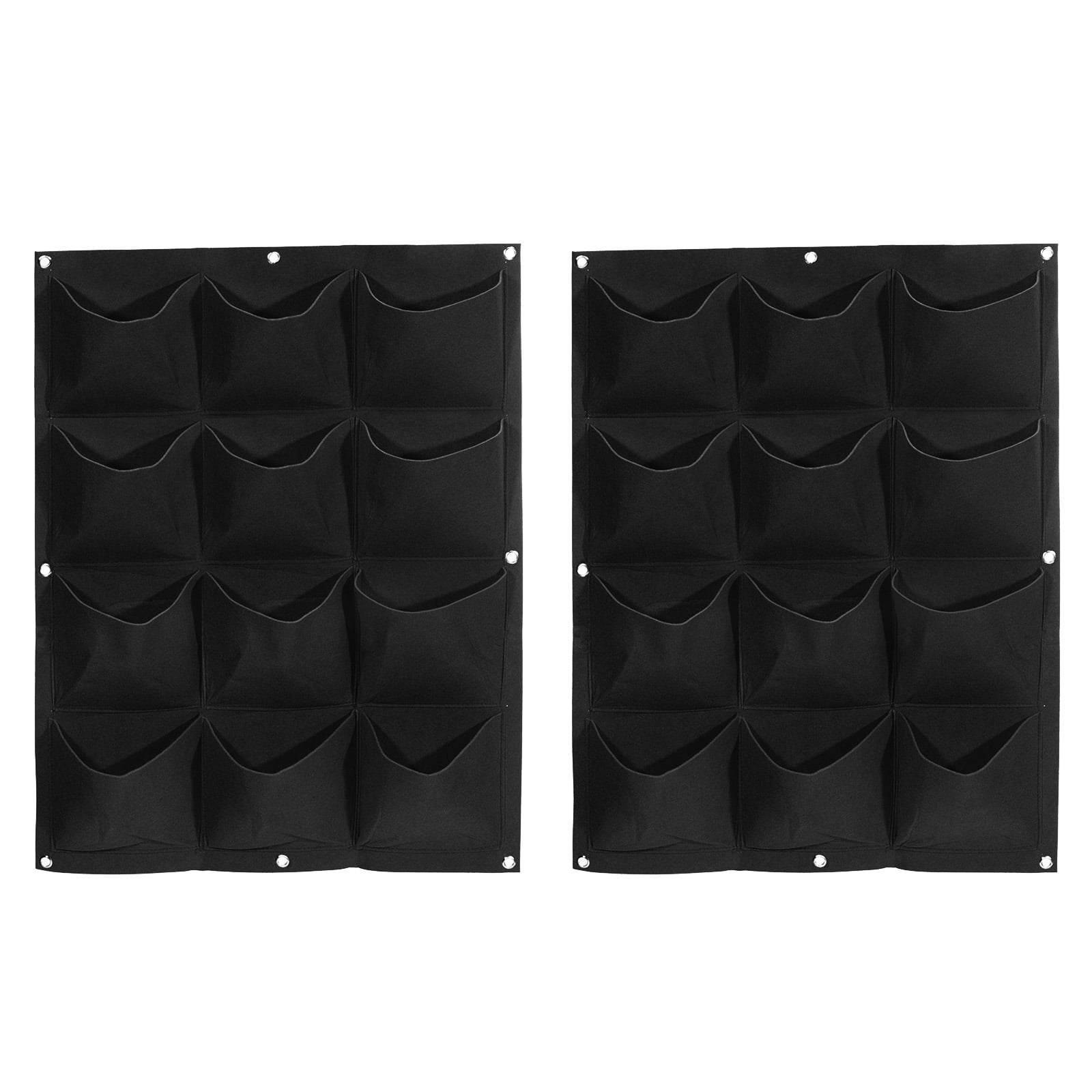 Uxcell 12 Pockets Vertical Hanging Felt Fabric Grow Bag Plant Container