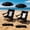 Black, variant on Walchoice 2 Pack Beach Chair with Umbrella, Folding Oversized Camping Chair with Adjustable Umbrella, Wide Seat Chair with Cup Holder & Carry Bag for Picnic Patio Outdoor, Black