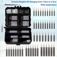 thumbnail image 2 of 48Pcs Drop Shot Weights Set, Slim Pencil Style Lead Fishing Weights Sinkers Kit for Dropshot Rigging 6 Sizes Assorted with Barrel Swivel and Rig Beads, 2 of 8