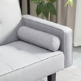 thumbnail image 6 of MYINDA Linen Modern Folding Recliner Futon Sofa, Light Grey, 6 of 9