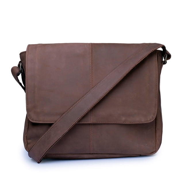 Castelli portafolio crazy horse cuero laptop 16 acolchado ejecutivo vintage