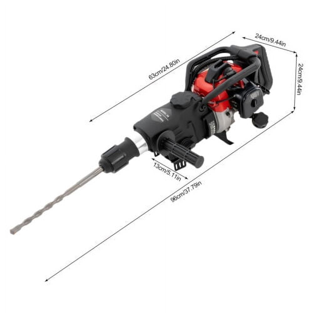 2 Stroke Gas Powered Demolition Jack Hammer Concrete Breaker Punch Drill 32.6CC