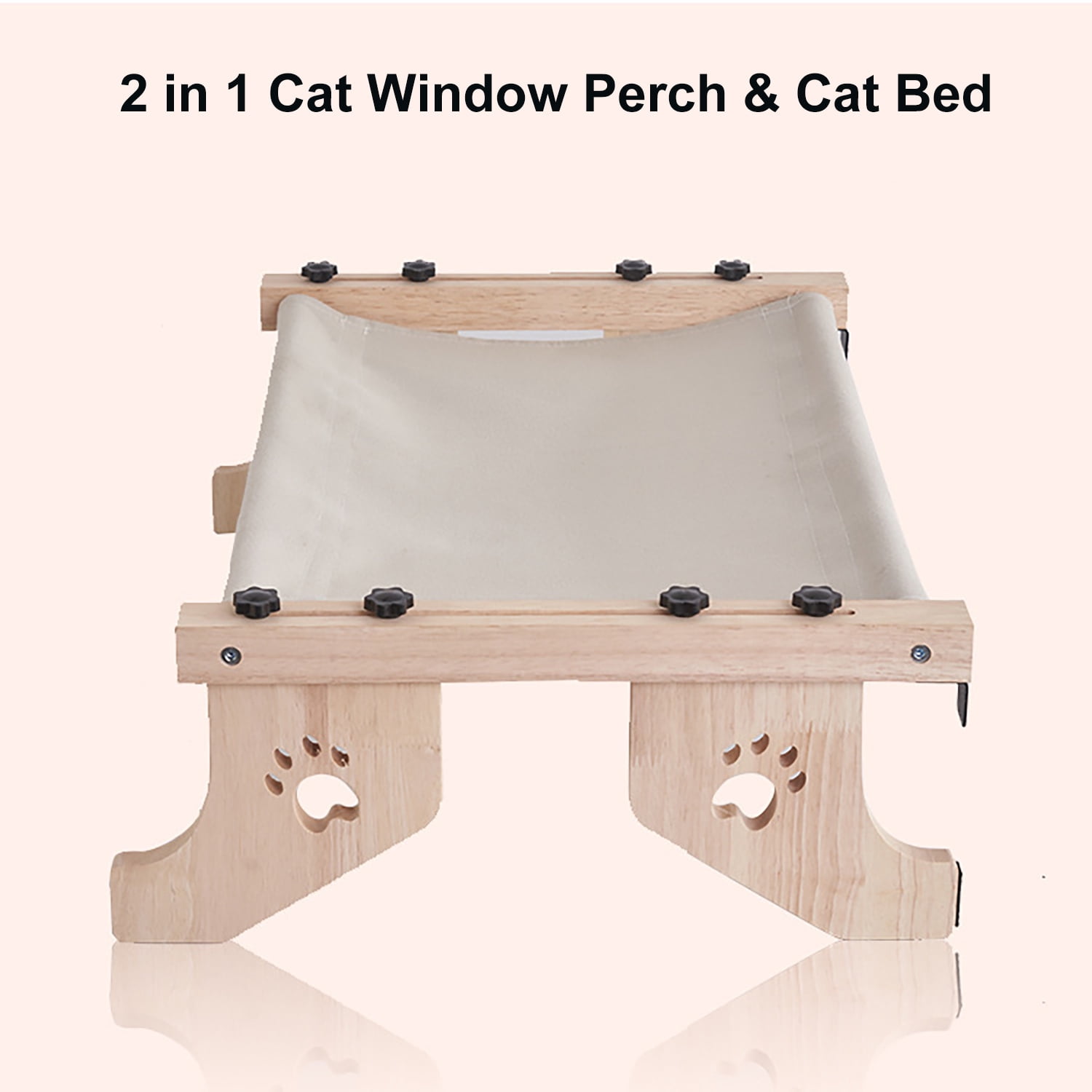 Cat Window Perch Cat Bed for Cats Window Hammock Seat for Large Cats, Adjustable Cat Bed for Window sill, Bedside & Drawer