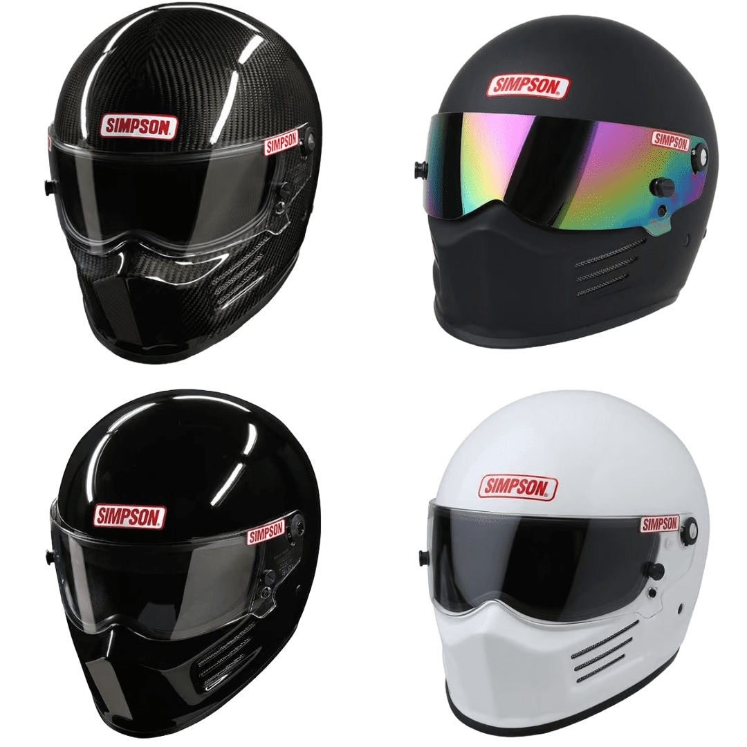Simpson 7200048 Helmet Bandit Full Face Black Matte Snell SA2020 X-Large NEW