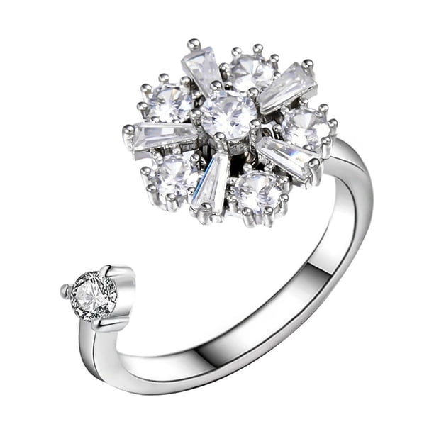 Anillo Giratorio Anillo Clásico Joyería de Moda Anillo Luminoso con Diseño de Sensación