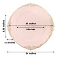 thumbnail image 3 of BalsaCircle 24 Blush 13" Acrylic Round Charger Plates Embossed, 3 of 8