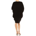 thumbnail image 5 of Women's Casual Loose Fit Long Sleeves Dolman Style Solid Midi Dress, 5 of 7