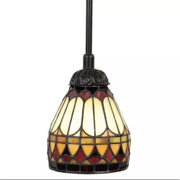 1 Light Mini Pendant- Tiffany Geometric Pendant Light Bailey Street Home 71-Bel-619881