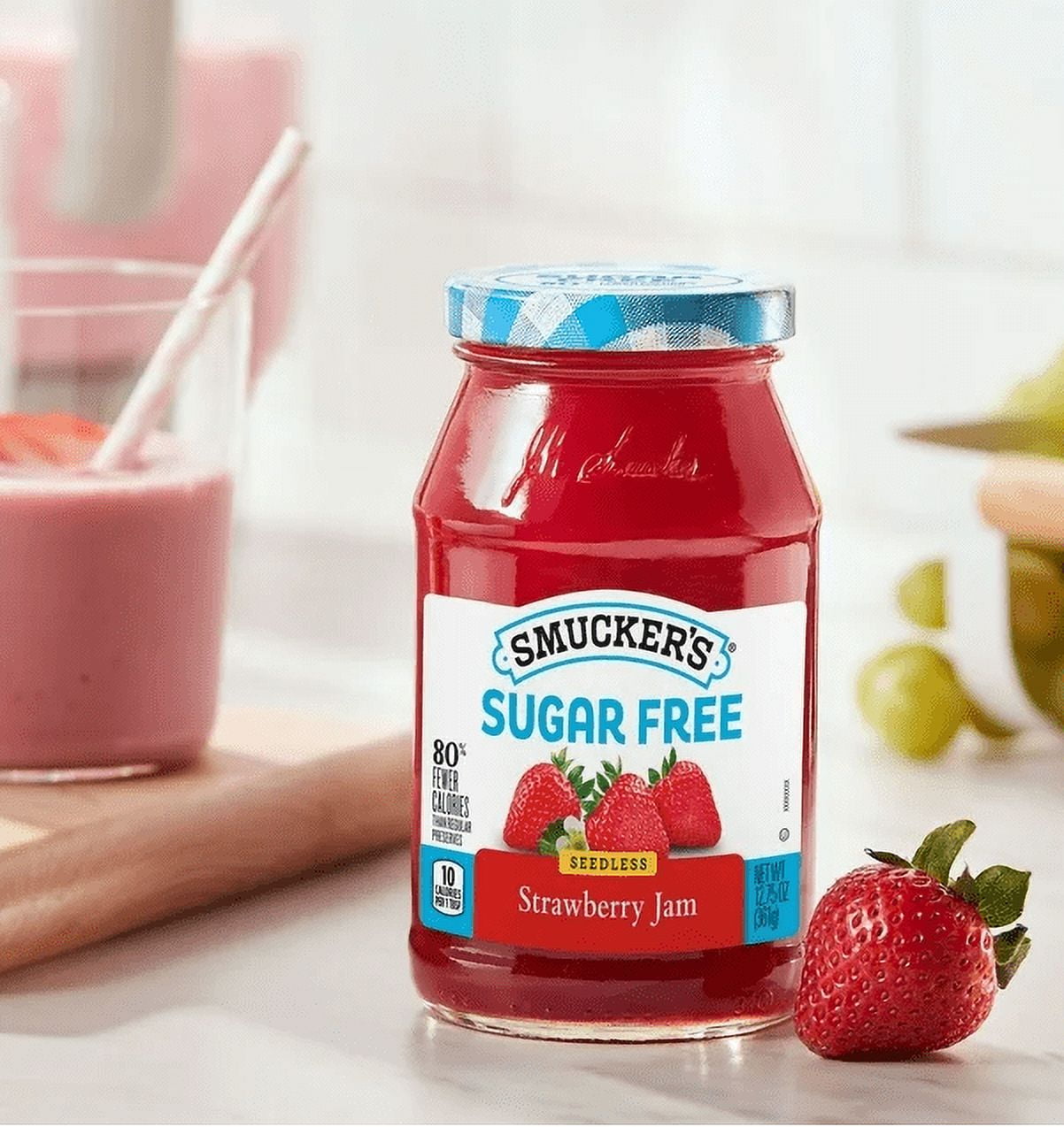 Smucker's Sugar Free Seedless Strawberry Jam with Splenda Brand Sweetener, 12.75 Ounces (Pack of 4)