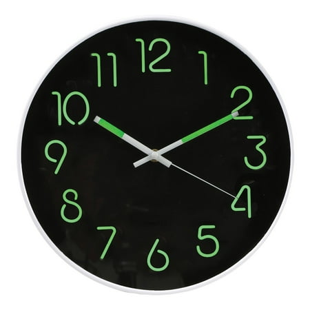 Glow In The Dark Wall Clock - Analog Retro Style - 12