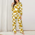 thumbnail image 2 of Pajama Sets for Women 2 Pcs, Potato cute Button Down Long Sleeve Sleepwear Lounge PJ Sets, 2 of 6