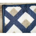 thumbnail image 3 of Deerlux Modern Living Room Area Rug with Nonslip Backing, Geometric Gray and Blue Trellis Pattern, 4 x 6 ft Small, 3 of 5