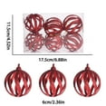 thumbnail image 2 of Kbndieu 6Pcs 2.36" Christmas Ball Ornaments Red Christmas Tree Decorations Ornaments Set Shatterproof Plastic Christmas Decor Hanging Baubles for Xmas Tree Home Party, 2 of 2