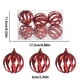 thumbnail image 2 of Juego de 6 Adornos Navideños Huecos con Ondas de Purpurina Dorada de 6 Cm, 2 of 2