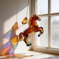 thumbnail image 3 of Atrapasueños de Caballo Acrílico 2D – Decoración de Ventana Estilo Vidriera Que Filtra La Luz con Cadena para Colgar En Interiores y Exteriores., 3 of 4