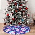 thumbnail image 5 of Pofeuu colorful Skull mushroom rainbow Print Christmas Tree Skirt, Merry Christmas Skirt Xmas Tree Ornaments for Xmas Holiday Party Decorations-48", 5 of 7