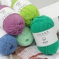 thumbnail image 6 of AYktou 100% Pure Cotton Crochet Yarn,50 gram Skeins,Worsted Medium Crocheting Yarn,32 Colors Available,4 Strands Of Combed Milk Cotton Thread Diy Doll Cotton Knitting Yarn, 6 of 8