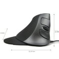 thumbnail image 5 of J-Tech Digital Scroll Endurance Wired Mouse Ergonomic Vertical USB Mouse with Adjustable Sensitivity (600/1000/1600 DPI), Removable Palm Rest & Thumb Buttons - Reduces Hand/Wrist Pain (Wired), 5 of 6