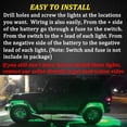 thumbnail image 3 of Juego de 10 luces LED para roca, tiras de luces, luces de paso de rueda, luces LED debajo de las luces de carretera para camiones, carros de golf, Jeep Wrangler, RZR, todoterreno, F150, F250, motocicl, 3 of 5