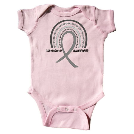

Inktastic Parkinson s Awareness Ribbon Rainbow Gift Baby Boy or Baby Girl Bodysuit
