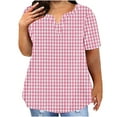 thumbnail image 1 of Blouses pour Femmes, T-shirt Décontracté à Manches Courtes Imprimé Col Rond Ample, 1 of 5