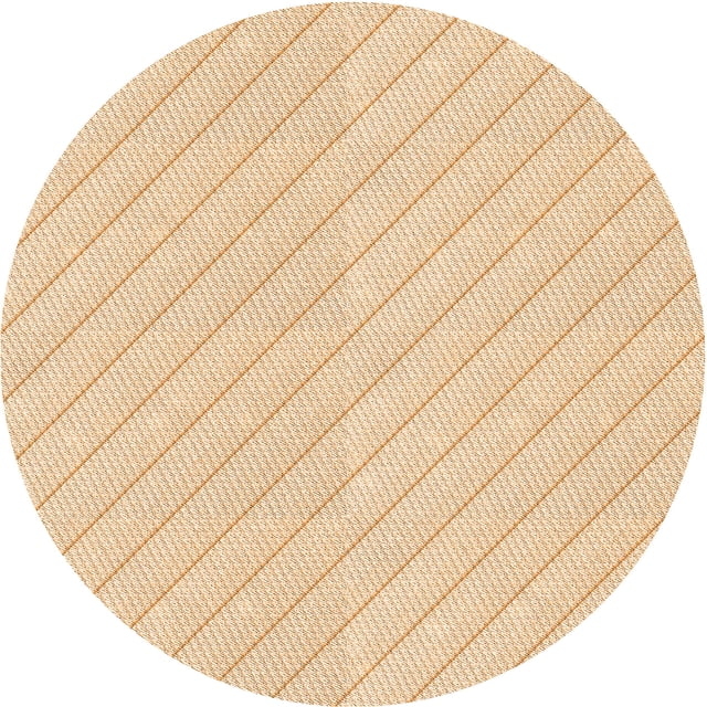 Ahgly Company Tapis Rond Lavable en Machine Intérieur Transitionnel Blond Doré Or, 4 Pieds Rond