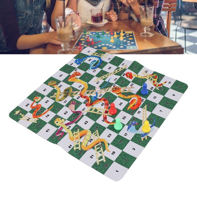 Board Game Set, Enhance Relationships Snakes and Ladders Board Game Set 35cm for Travel