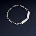 thumbnail image 3 of LavaJewelry, Personalized Couple Bracelet, 925 Sterling Silver, Silver Bracelet for Couple XS, 3 of 6