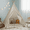 Off-white, variant on BIGODY Teepee Tent for Kids, Washable Playhouse for Indoor Use, Ideal Play Tent for Girls and Boys, Stripe Black