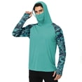 thumbnail image 3 of LWavelet Men's UPF 50+ UV Protection Fishing Shirt with Face Cover Long Sleeve Quick Dry Breathable Sun Hoodie for Beach, 3 of 7