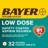 Aspirin Regimen Bayer Low Dose Pain Reliever Enteric Coated Tablets, 81mg, 32 Count