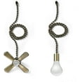 thumbnail image 4 of Visland 2pcs Ceiling Fan Pull Chain, Retro Fan Pulls Set with Connector, 3mm Diameter Beaded Ball Fan Pull Chain for quick resolution of ceiling fan, 4 of 8