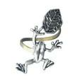 thumbnail image 2 of Anillos para mujer, regalos para mujer, adornos vintage de plata para la mano, anillo abierto con forma de hoja, joyería para mujer., 2 of 5