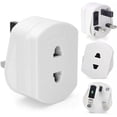 thumbnail image 4 of (2 Pack) Shaver Plug Adaptor Shaving Toothbrush Adapter Epilators Bathroom UK to 2 Pin 3 Tools & Hardware (White, Style 1,1A/ 250V), 4 of 9