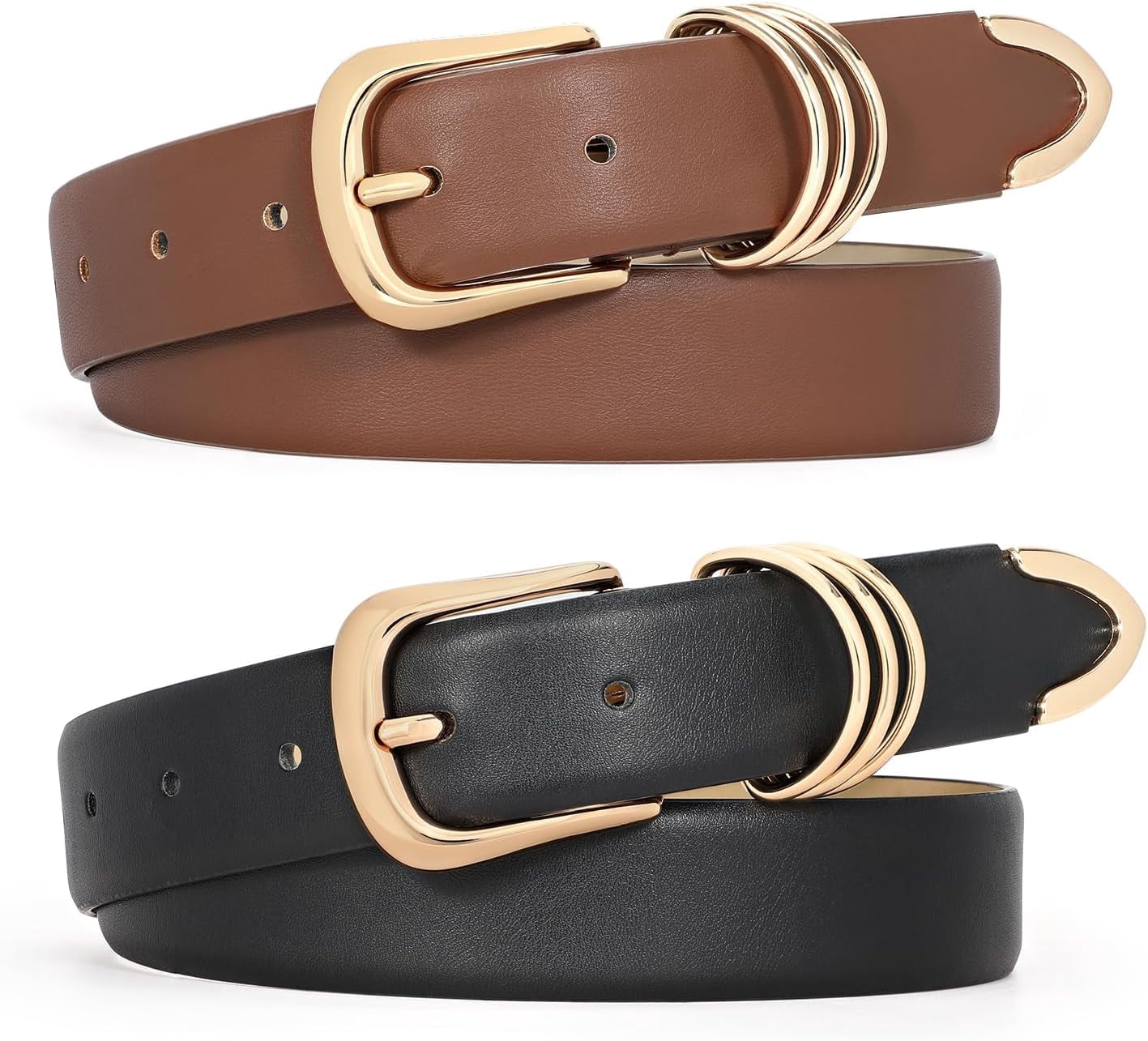 5592 Women\'s Belt Fashion Premium Ultra Soft Genuine Leather Belts Waist Fashion Womens Leather Belt, Soft Leather Waist Belt with  main image 3