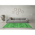 thumbnail image 3 of Ahgly Company Indoor Square Oriental Emerald Green Traditional Area Rugs, 4' Square, 3 of 4