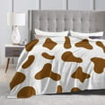 thumbnail image 6 of Brown Cow Texture Pattern Throw Blanket, Anti-Pilling Ultra-Soft Micro Fleece Cover Blanket for Bed Sofa, for All Seasons, 80"x60", 6 of 9