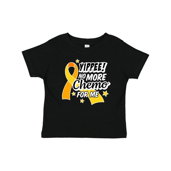 Inktastic Chilhood Cancer Awareness Yippee no More Chemo for Me Boys or Girls Baby T-Shirt